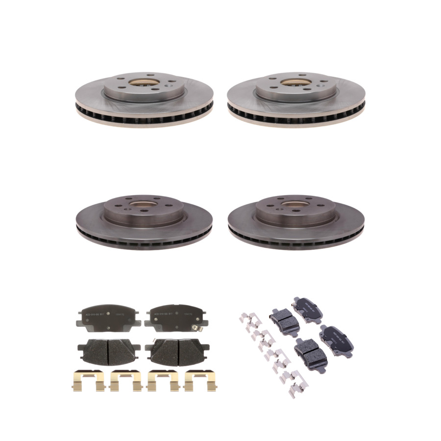 ACDelco Disc Brake Pads and Rotors Kit Front Rear For 2016 Chevrolet Malibu