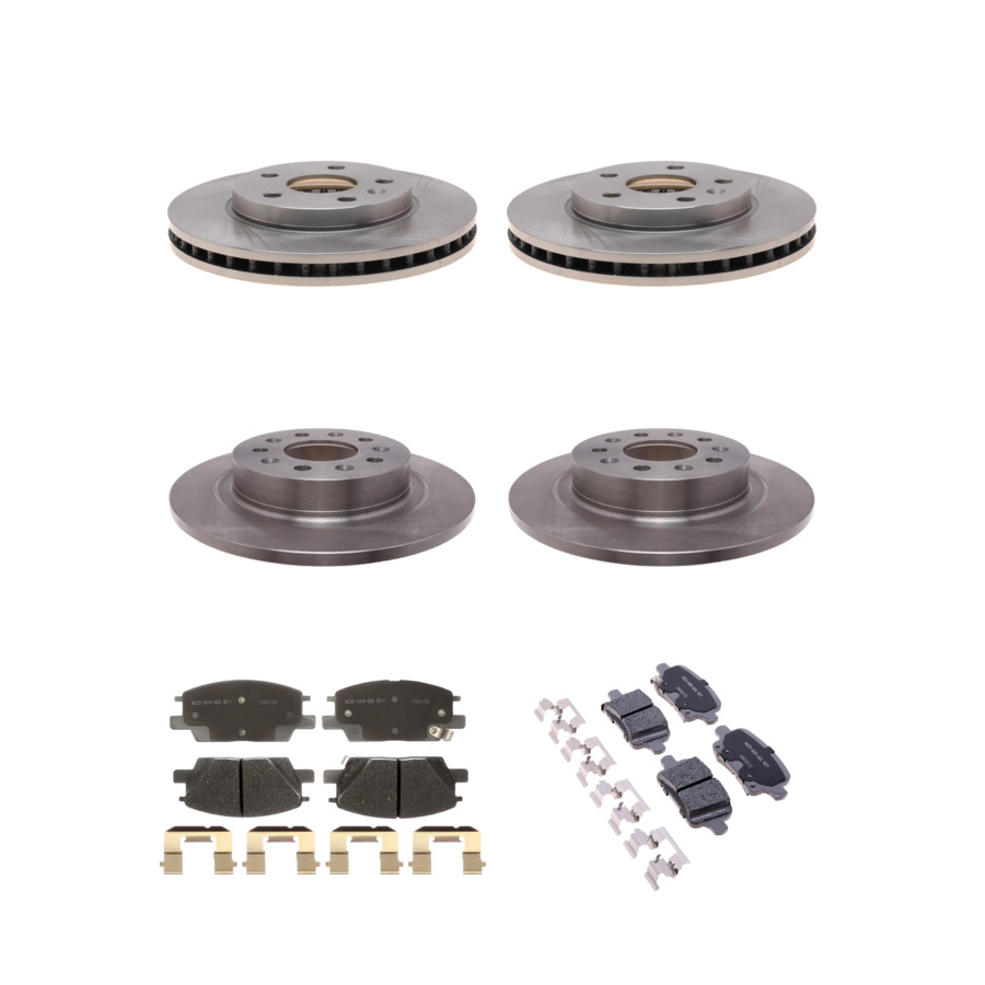 ACDelco Disc Brake Pads and Rotors Kit Front Rear For 2016 Chevrolet Malibu
