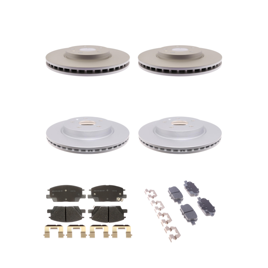 ACDelco Disc Brake Pads and Rotors Kit Front Rear For 2016 Chevrolet Malibu