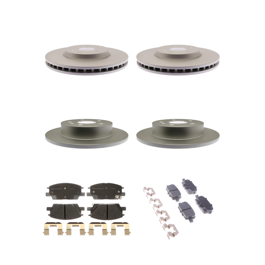 ACDelco Disc Brake Pads and Rotors Kit Front Rear For 2016 Chevrolet Malibu