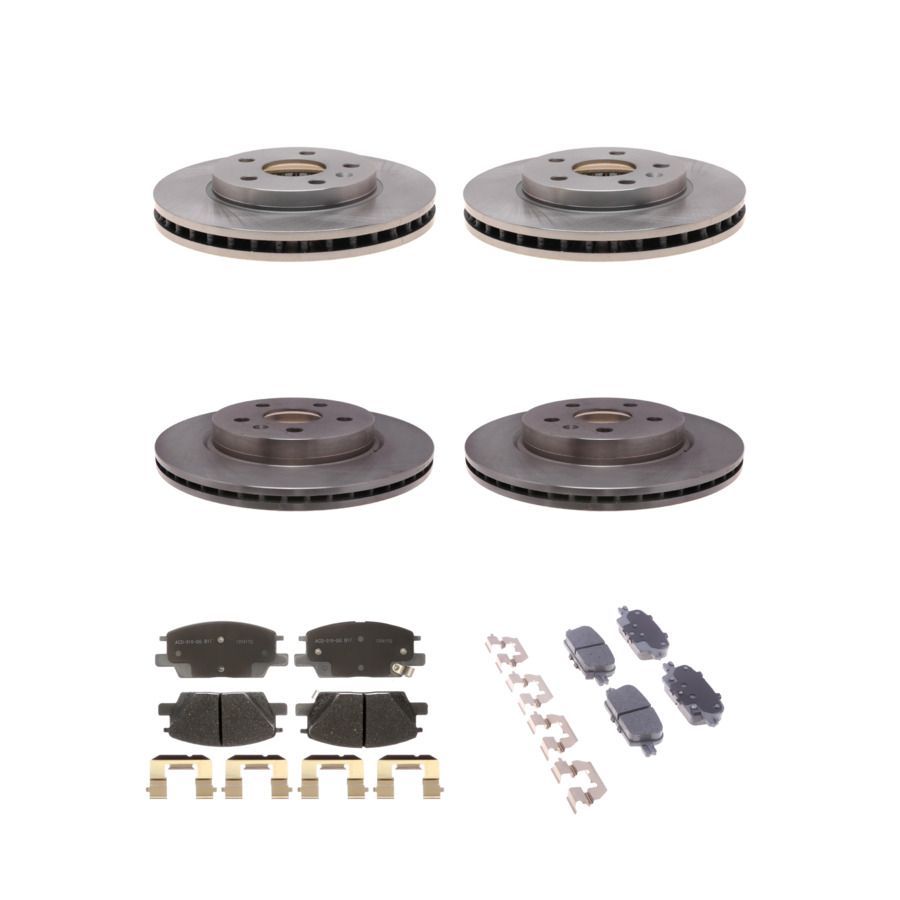 ACDelco Disc Brake Pads and Rotors Kit Front Rear For 2016 Chevrolet Malibu