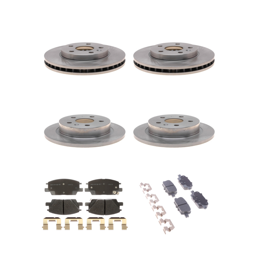 ACDelco Disc Brake Pads and Rotors Kit Front Rear For 2016 Chevrolet Malibu