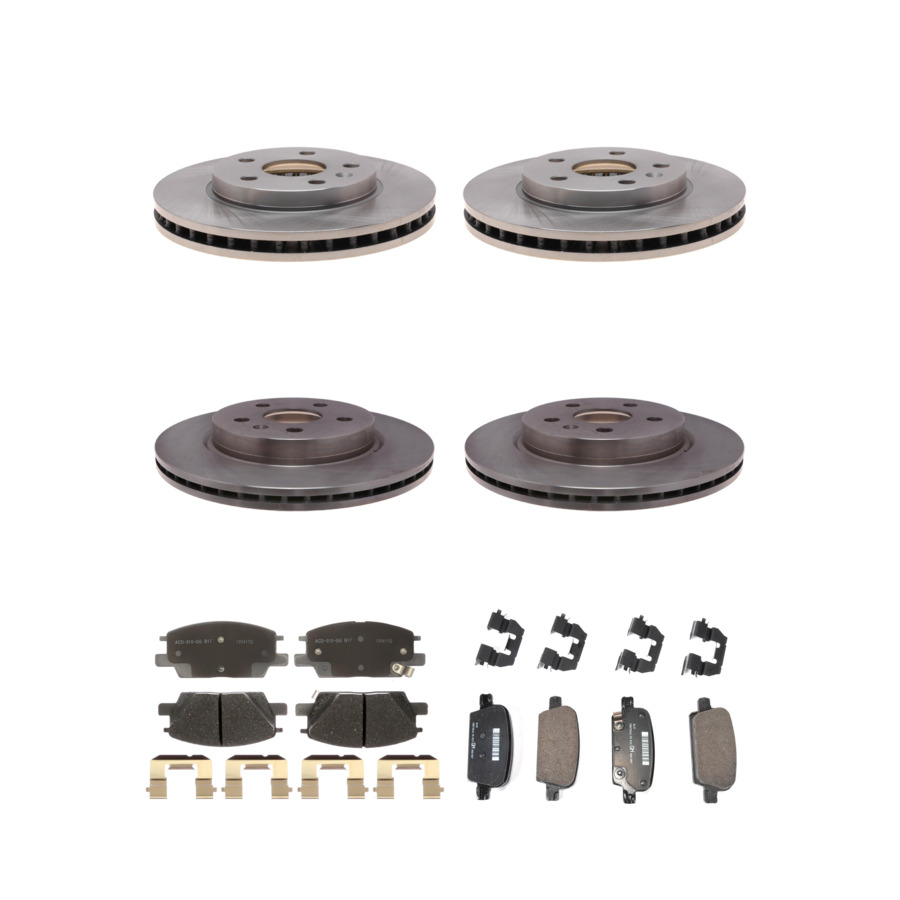 ACDelco Disc Brake Pads and Rotors Kit Front Rear For 2016 Chevrolet Malibu