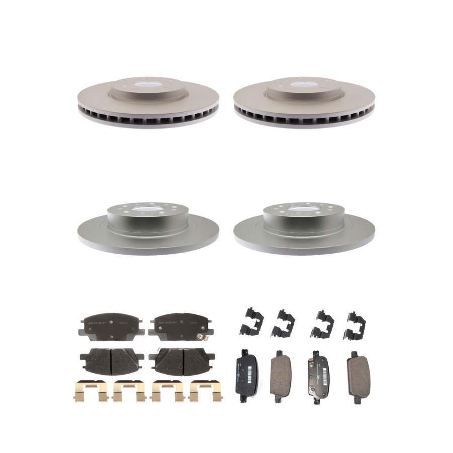 ACDelco Disc Brake Pads and Rotors Kit Front Rear For 2016 Chevrolet Malibu