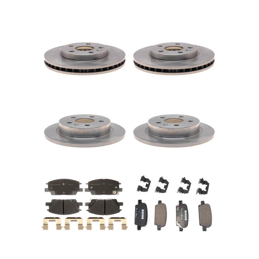 ACDelco Disc Brake Pads and Rotors Kit Front Rear For 2016 Chevrolet Malibu