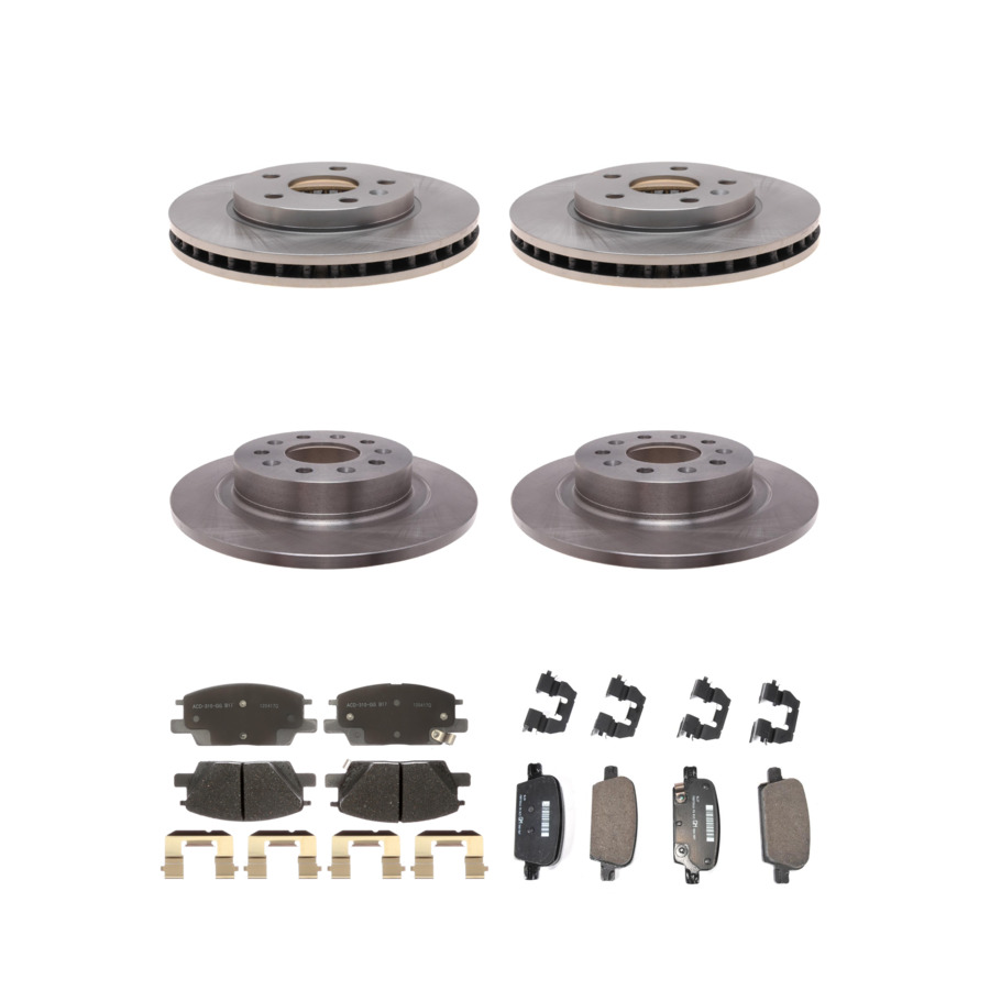 ACDelco Disc Brake Pads and Rotors Kit Front Rear For 2016 Chevrolet Malibu
