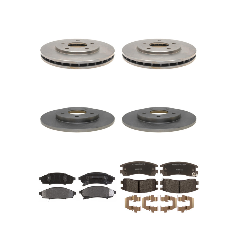 ACDelco Disc Brake Pads and Rotors Kit Front Rear For 1995 Chevrolet Lumina