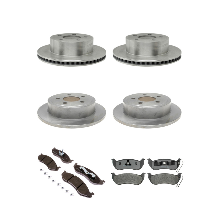 ACDelco Disc Brake Pads and Rotors Kit Front Rear For 2004-2006 Jeep Wrangler TJ