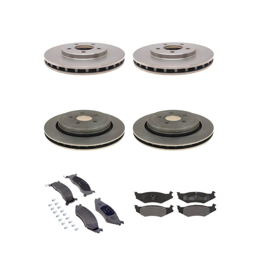 ACDelco Disc Brake Pads and Rotors Kit Front Rear For 91-95 Chrysler LeBaron
