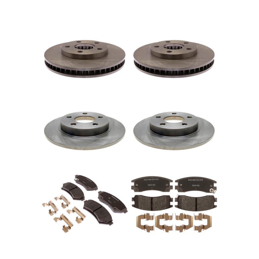 ACDelco Disc Brake Pads and Rotors Kit Front Rear For 99-05 Buick LeSabre