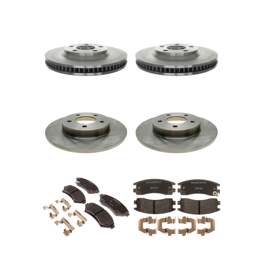 ACDelco Disc Brake Pads and Rotors Kit Front Rear For 97-02 Cadillac Eldorado
