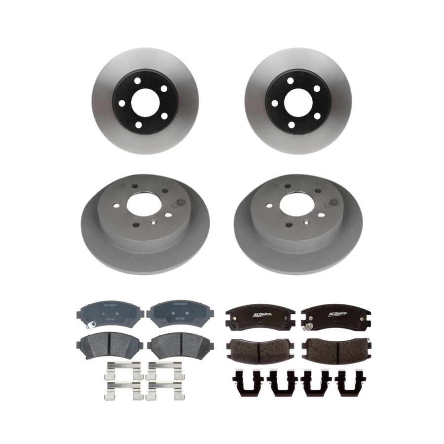 ACDelco Disc Brake Pads and Rotors Kit Front Rear For 97-05 Buick Century Regal