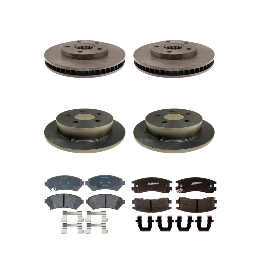 ACDelco Disc Brake Pads and Rotors Kit Front Rear For 97-05 Buick Century Regal