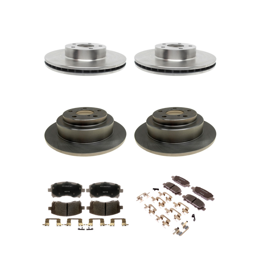 ACDelco Disc Brake Pads and Rotors Kit Front Rear For 98-03 Subaru Impreza