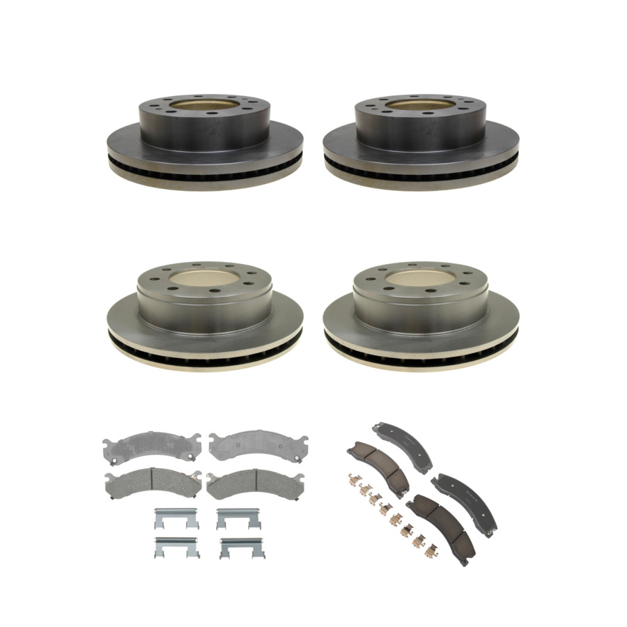 ACDelco Disc Brake Pads and Rotors Kit Front Rear For 09-17 GMC Savana 3500