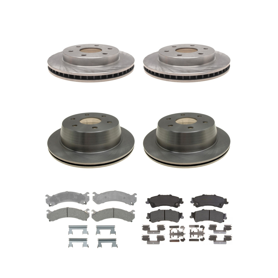 ACDelco Disc Brake Pads and Rotors Kit Front Rear For 01-07 GMC Sierra 1500