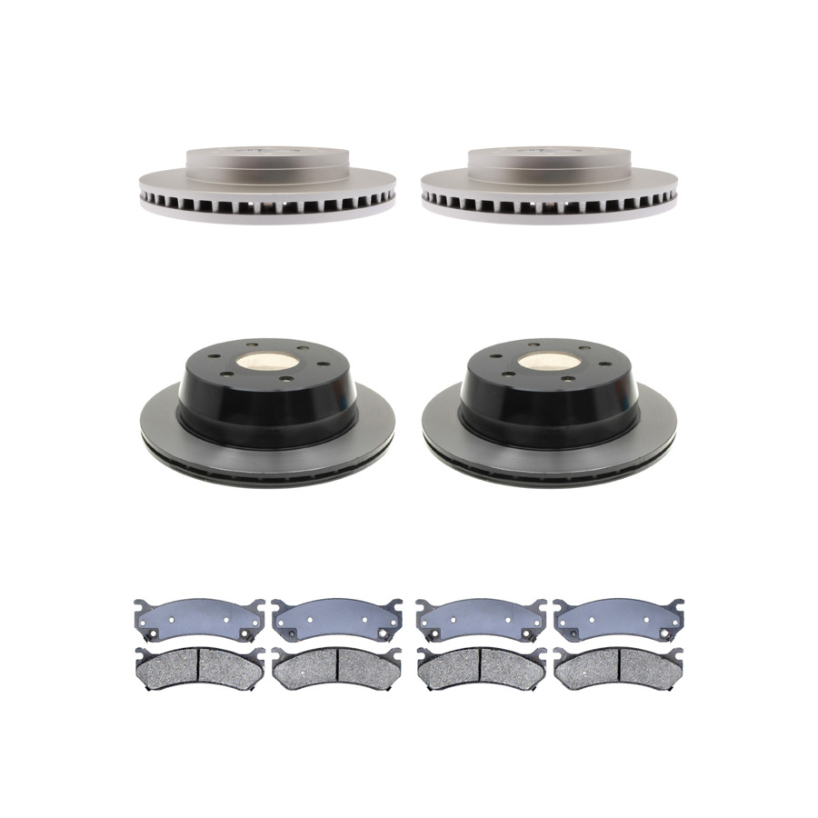 ACDelco Disc Brake Pads and Rotors Kit Front Rear For 99-07 Chevrolet Astro