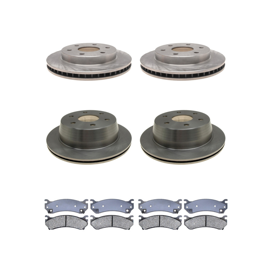 ACDelco Disc Brake Pads and Rotors Kit Front Rear For 99-07 Chevrolet Astro