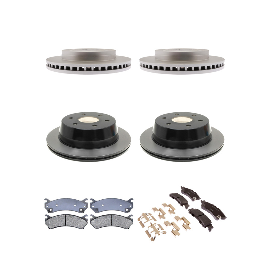 ACDelco Disc Brake Pads and Rotors Kit Front Rear For 99-07 Chevrolet Astro