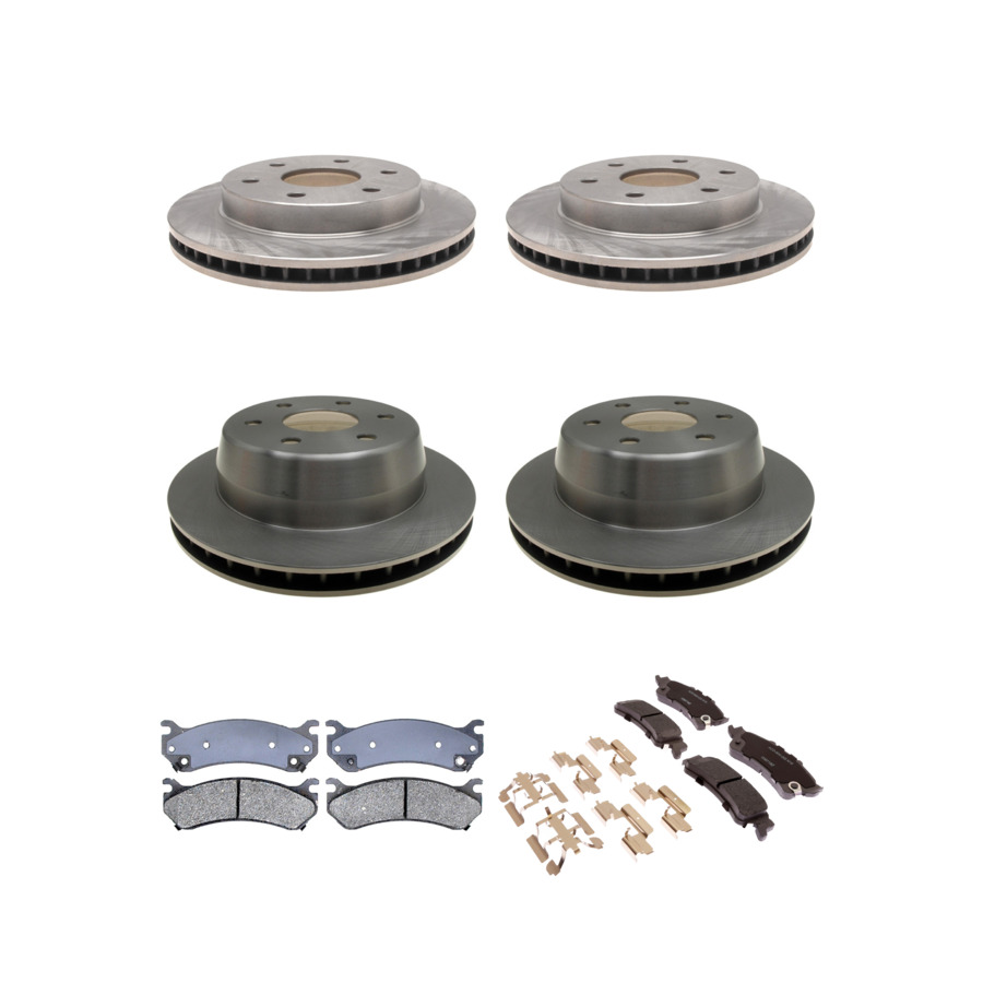 ACDelco Disc Brake Pads and Rotors Kit Front Rear For 00-02 Chevrolet Suburban