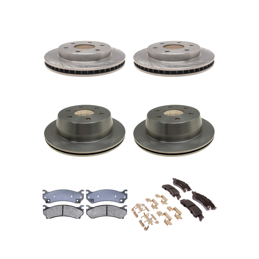 ACDelco Disc Brake Pads and Rotors Kit Front Rear For 99-07 Chevrolet Astro