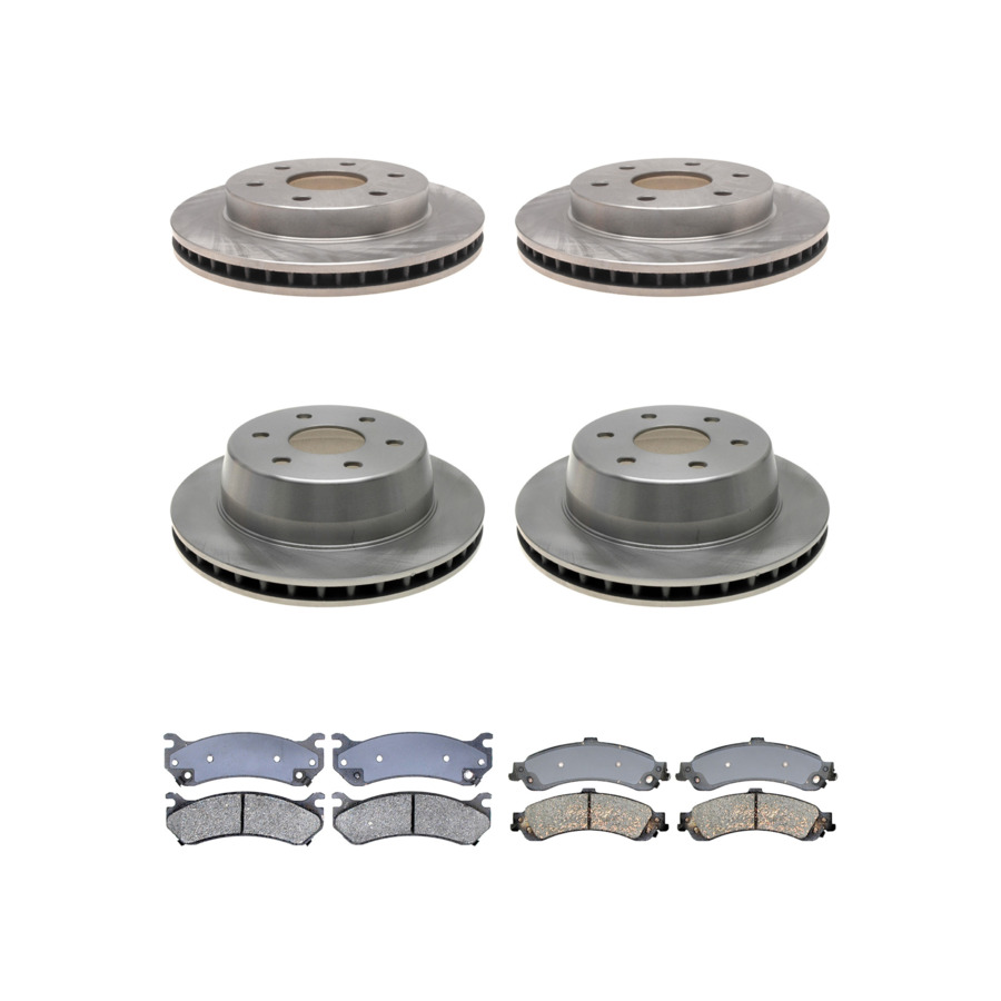 ACDelco Disc Brake Pads and Rotors Kit Front Rear For 00-06 Chevrolet Tahoe