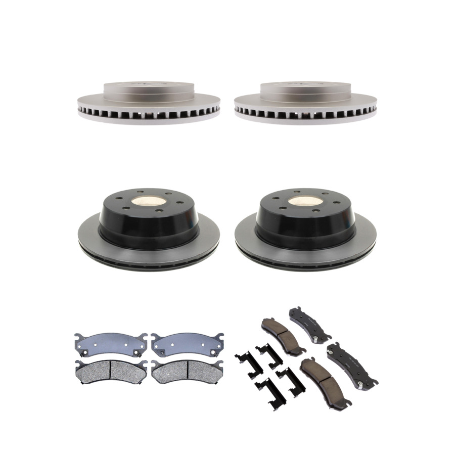 ACDelco Disc Brake Pads and Rotors Kit Front Rear For 99-07 Chevrolet Astro