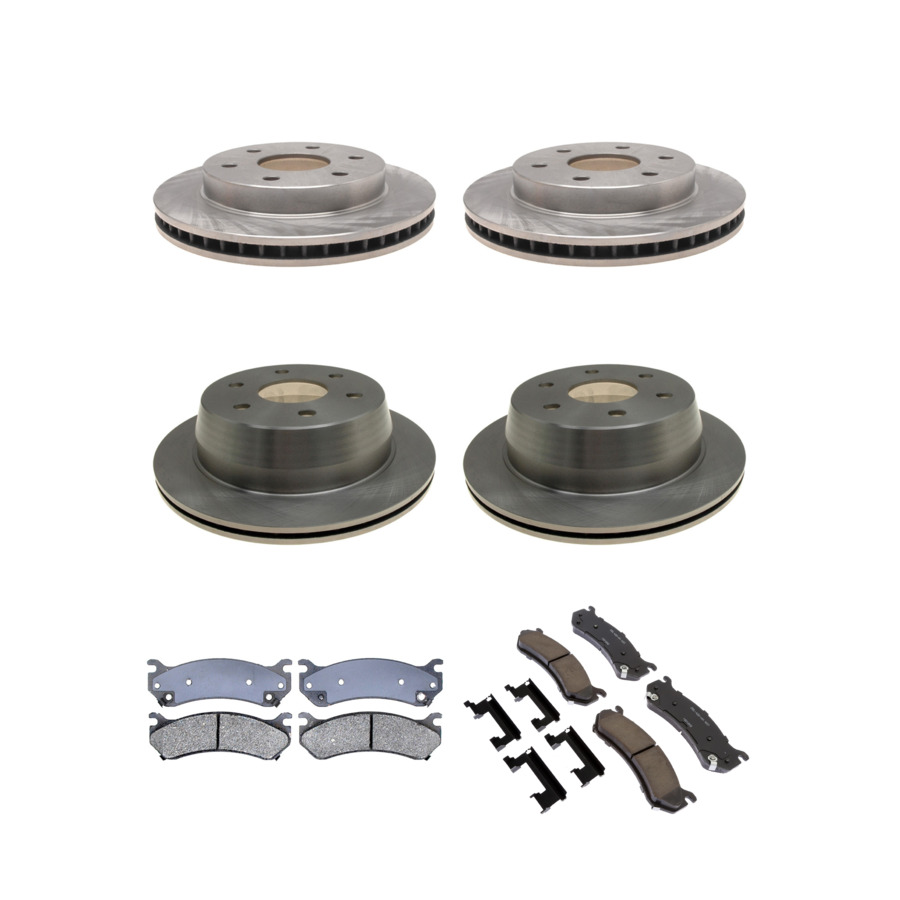 ACDelco Disc Brake Pads and Rotors Kit Front Rear For 99-07 Chevrolet Astro
