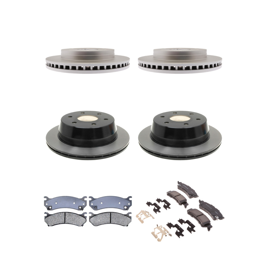 ACDelco Disc Brake Pads and Rotors Kit Front Rear For 99-07 Chevrolet Astro