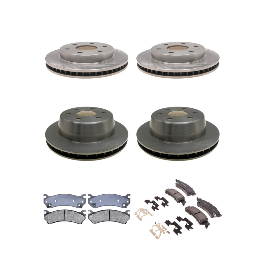 ACDelco Disc Brake Pads and Rotors Kit Front Rear For 00-02 Chevrolet Suburban
