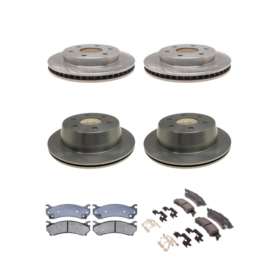 ACDelco Disc Brake Pads and Rotors Kit Front Rear For 99-07 Chevrolet Astro