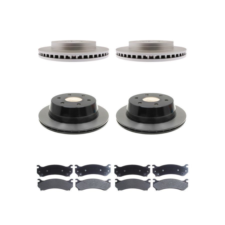 ACDelco Disc Brake Pads and Rotors Kit Front Rear For 99-07 Chevrolet Astro