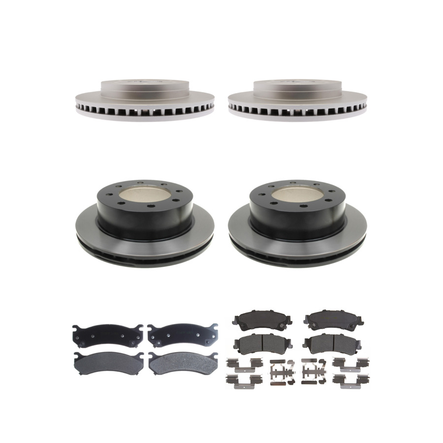 ACDelco Disc Brake Pads and Rotors Kit Front Rear For 2004 Chevrolet Silverado