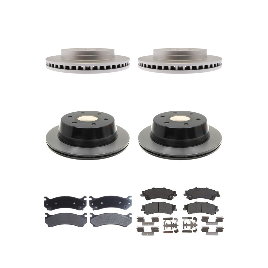 ACDelco Disc Brake Pads and Rotors Kit Front Rear For 99-07 Chevrolet Astro