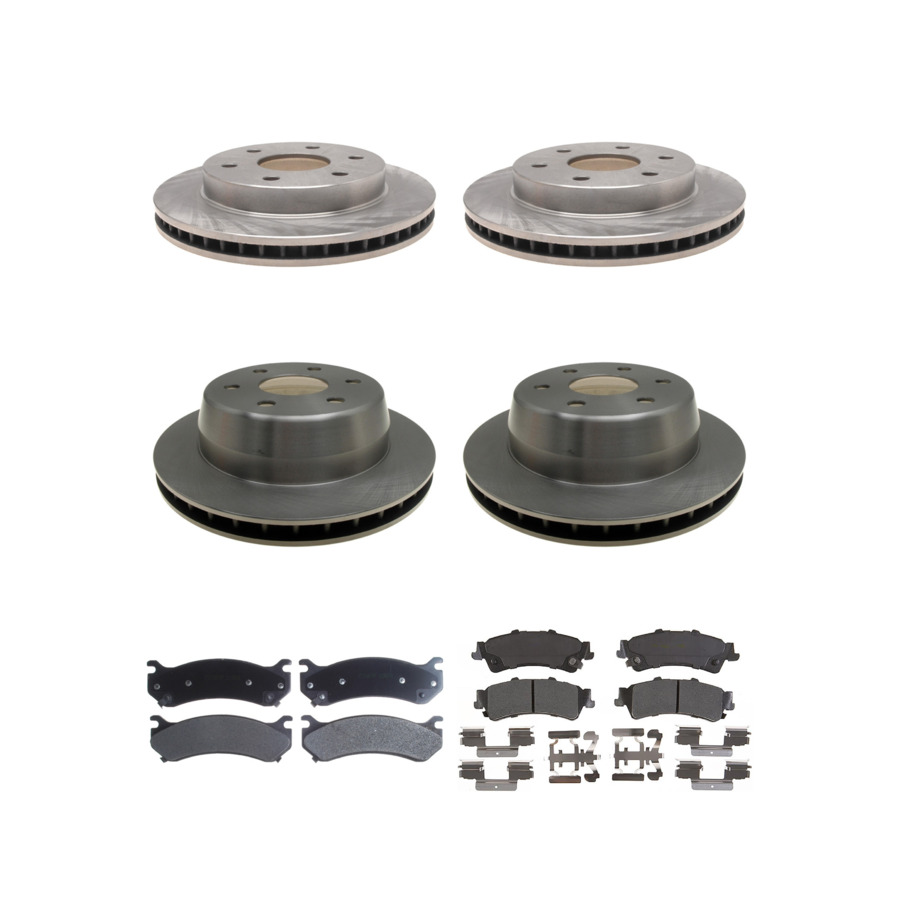 ACDelco Disc Brake Pads and Rotors Kit Front Rear For 00-02 Chevrolet Suburban