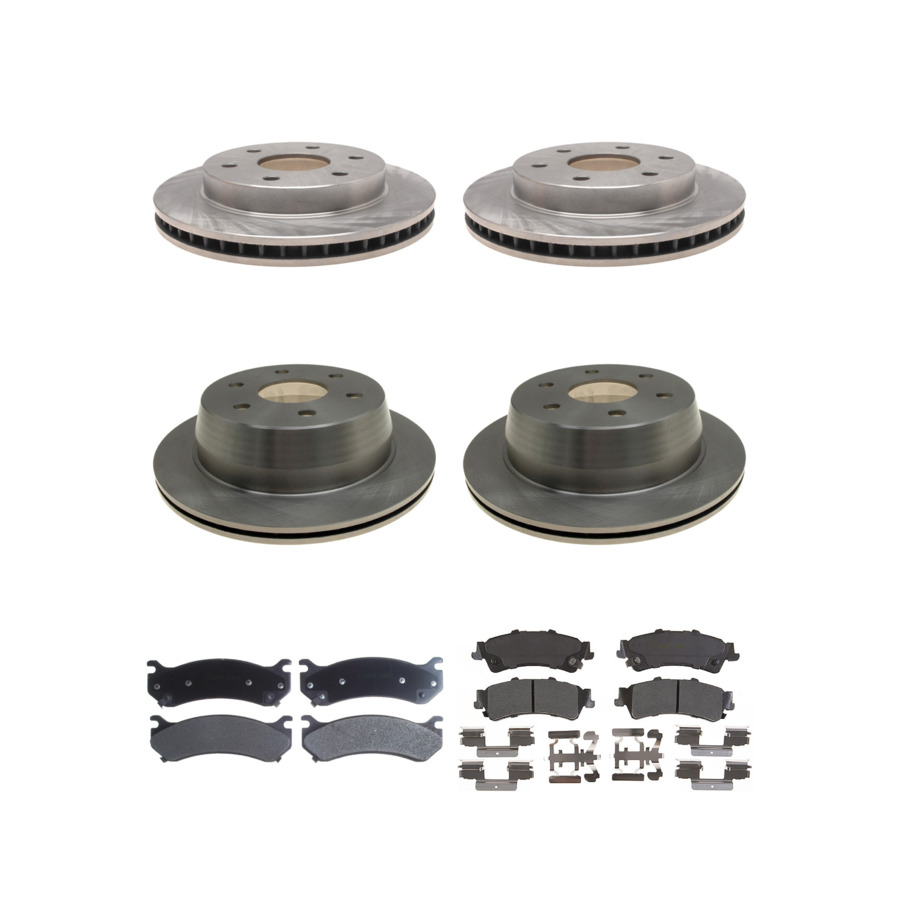 ACDelco Disc Brake Pads and Rotors Kit Front Rear For 99-07 Chevrolet Astro