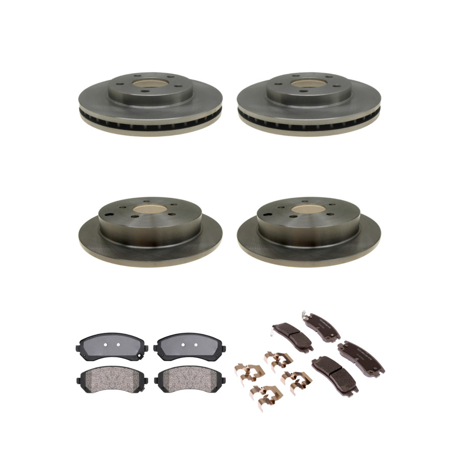 ACDelco Disc Brake Pads and Rotors Kit Front Rear For 01-07 Buick Rendezvous
