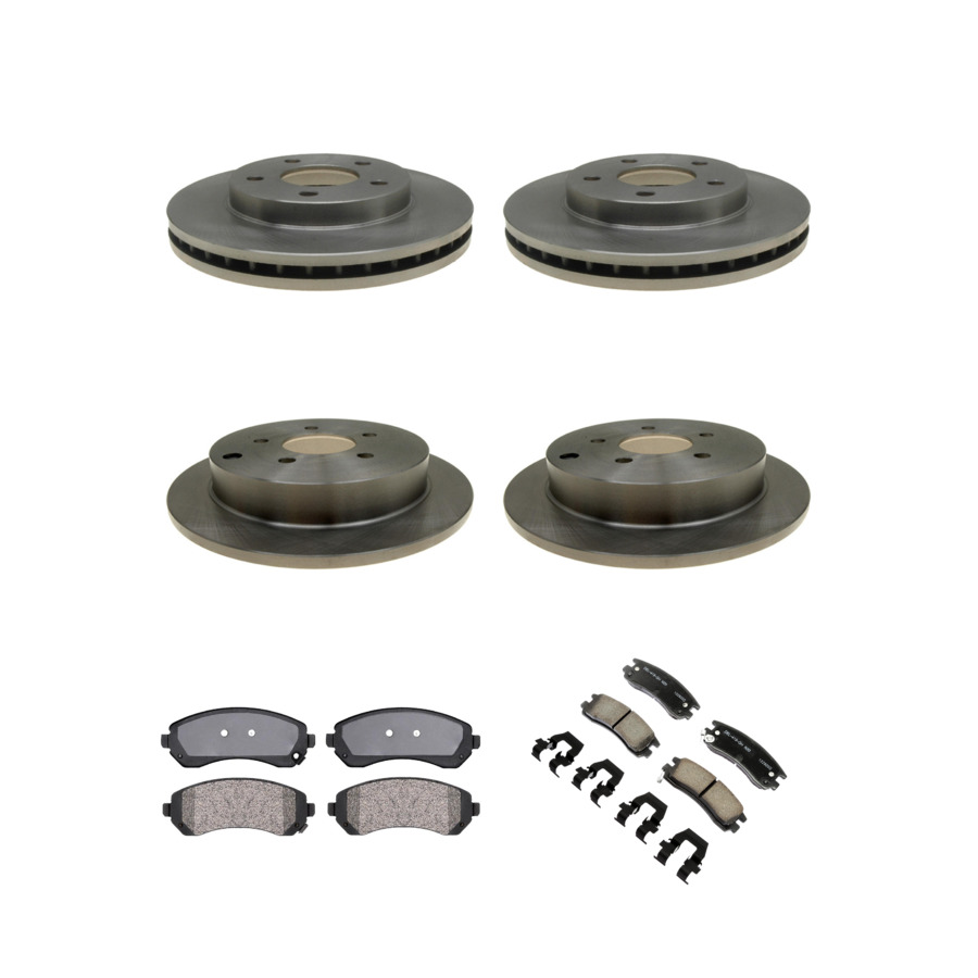 ACDelco Disc Brake Pads and Rotors Kit Front Rear For 01-07 Buick Rendezvous