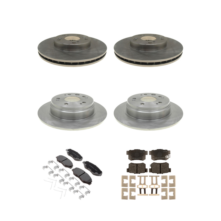 ACDelco Disc Brake Pads and Rotors Kit Front Rear For 2002-2004 Honda CR-V