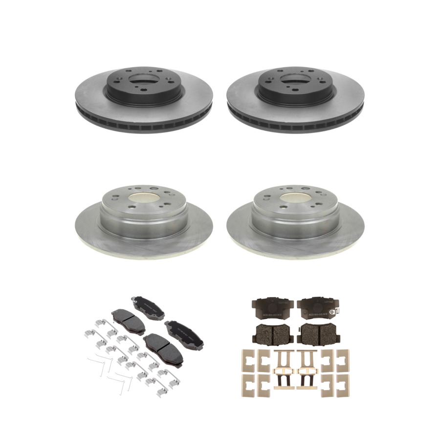 ACDelco Disc Brake Pads and Rotors Kit Front Rear For 2002-2004 Honda CR-V