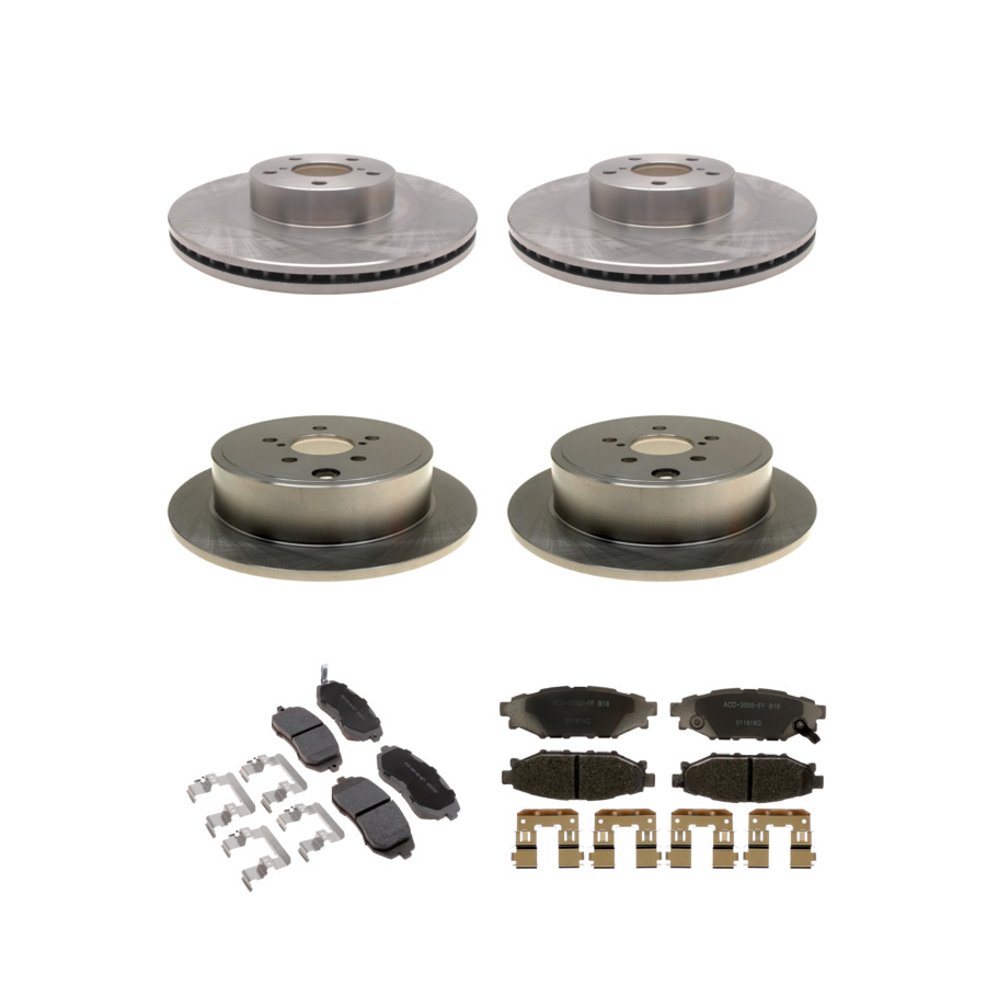 ACDelco Disc Brake Pads and Rotors Kit Front Rear For 08-13 Subaru Outback
