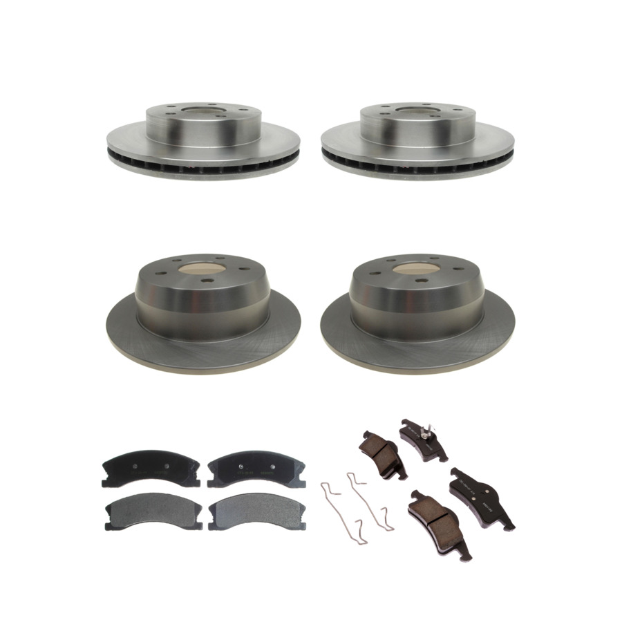 ACDelco Disc Brake Pads and Rotors Kit Front Rear For 99-04 Jeep Grand Cherokee