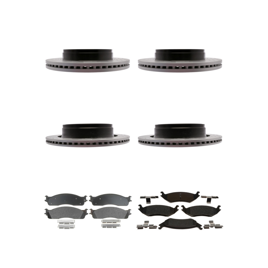 ACDelco Disc Brake Pads and Rotors Kit Front Rear For 2006-2008 Dodge Ram 1500
