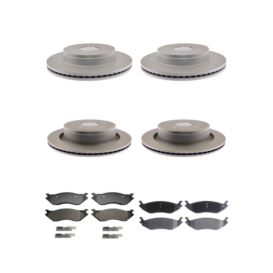 ACDelco Disc Brake Pads and Rotors Kit Front Rear For 02-04 Dodge Durango Ram