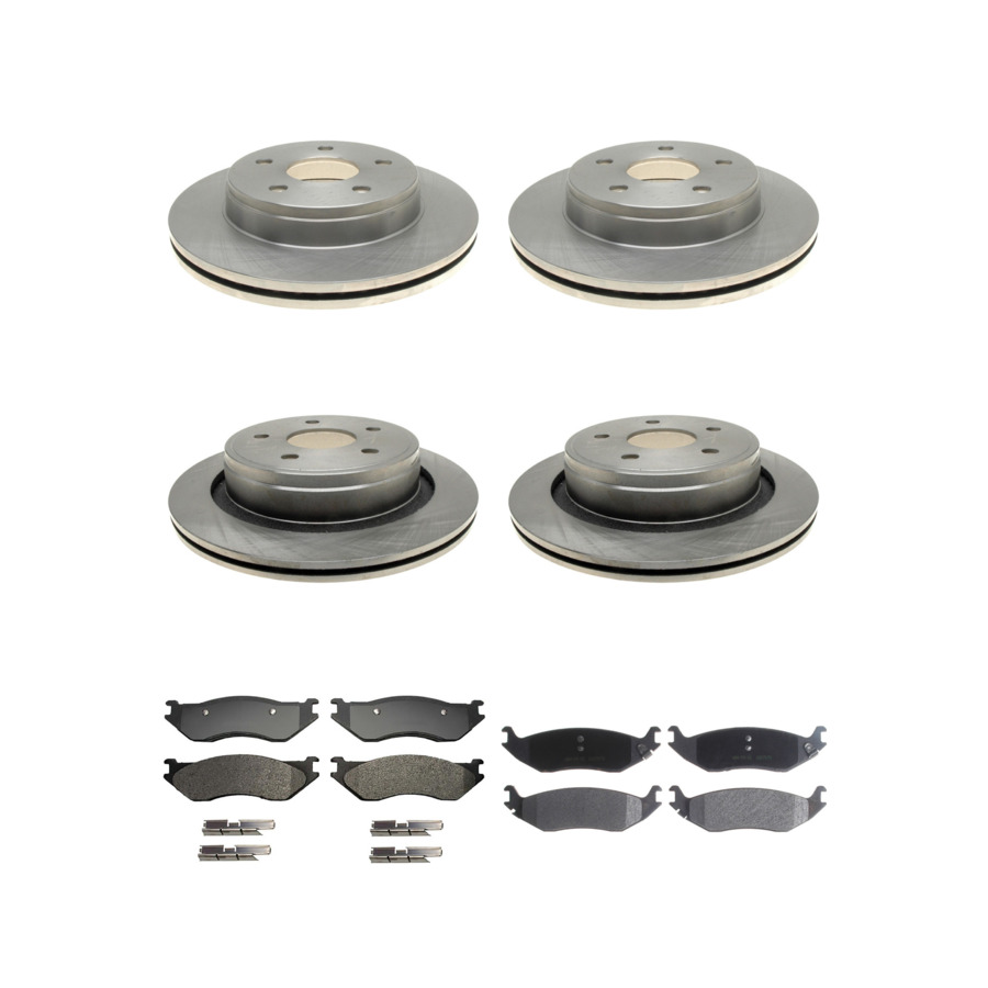 ACDelco Disc Brake Pads and Rotors Kit Front Rear For 02-04 Dodge Durango Ram