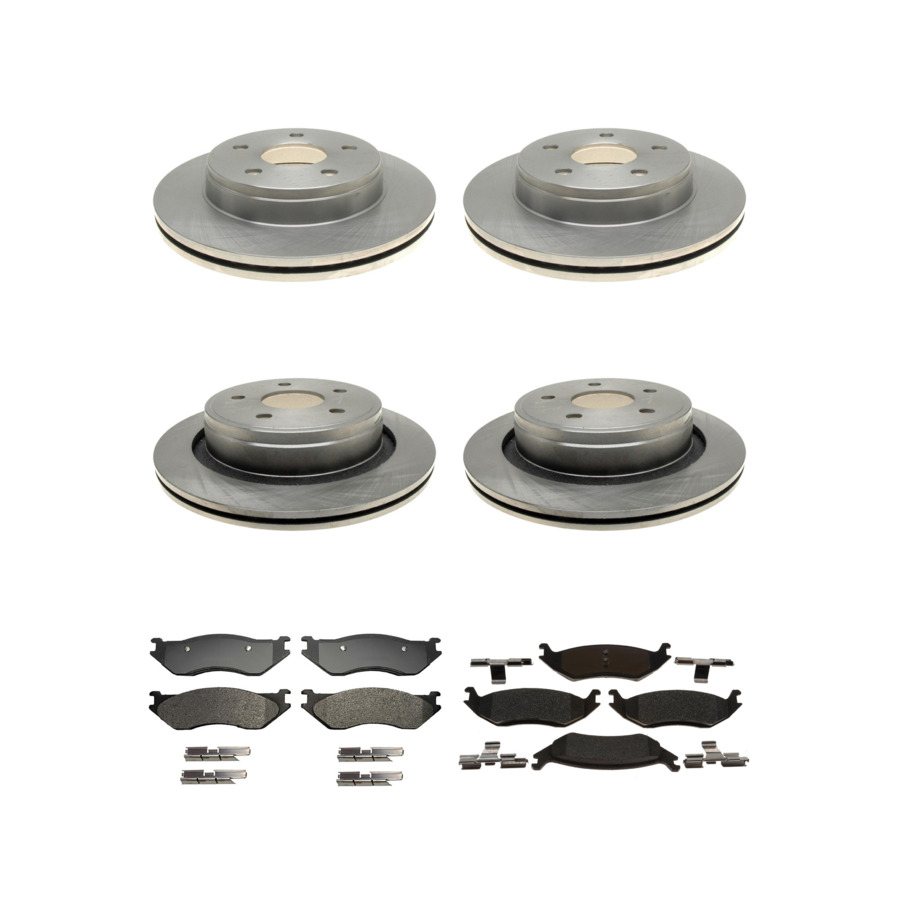 ACDelco Disc Brake Pads and Rotors Kit Front Rear For 04-06 Dodge Durango Ram