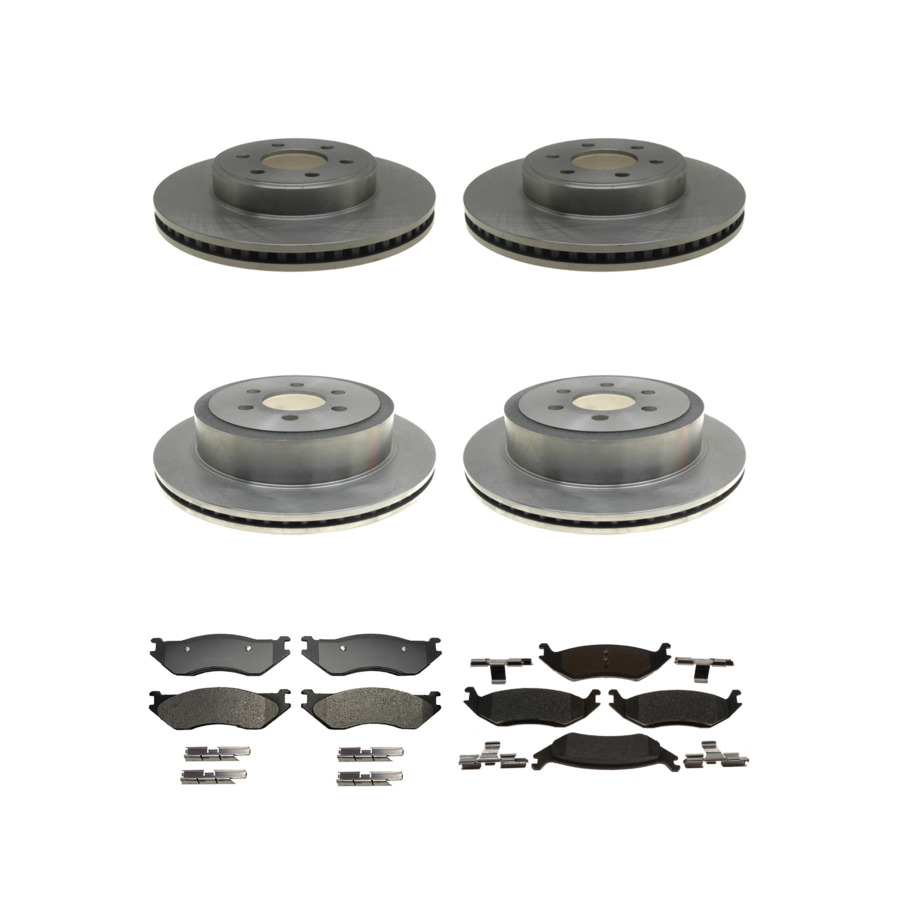 ACDelco Disc Brake Pads and Rotors Kit Front Rear For 2003 Dodge Durango