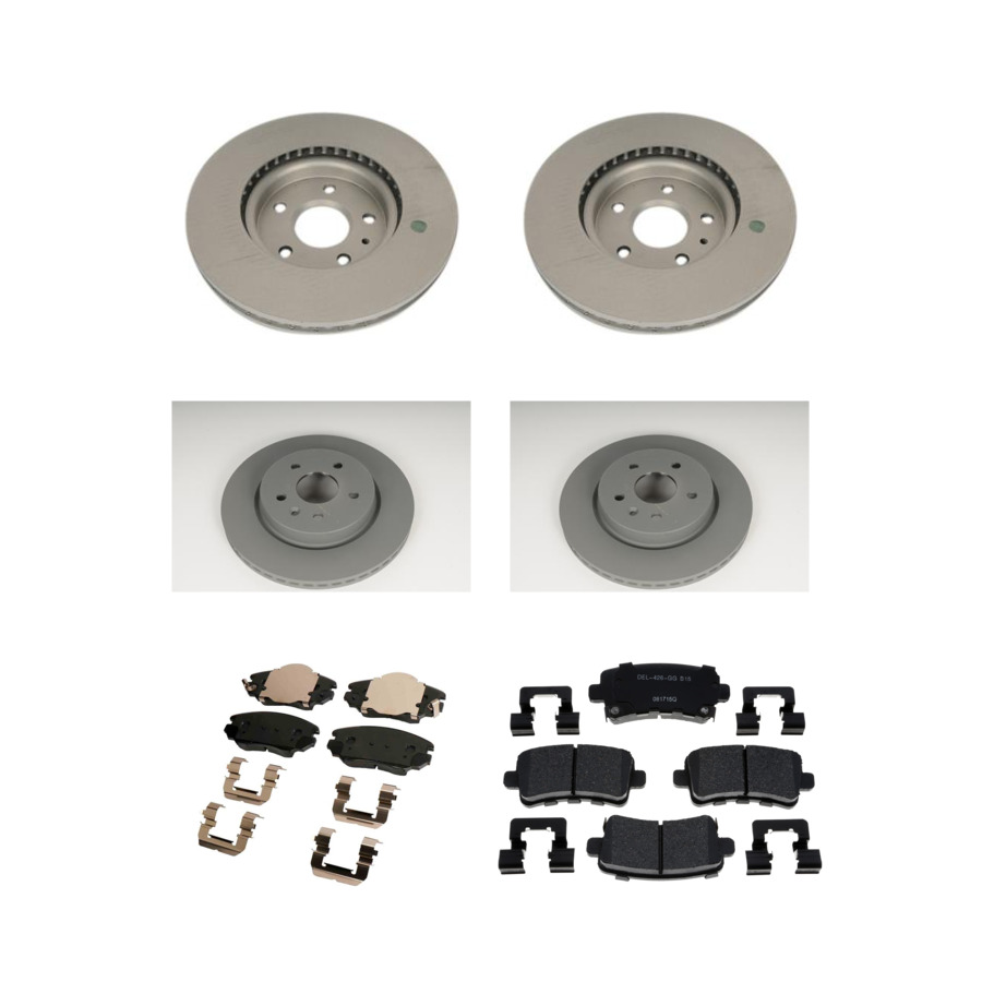 ACDelco Disc Brake Pads and Rotors Kit Front Rear For 12-16 Buick LaCrosse Regal