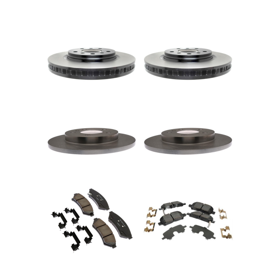 ACDelco Disc Brake Pads and Rotors Kit Front Rear For 05-09 Pontiac Grand Prix