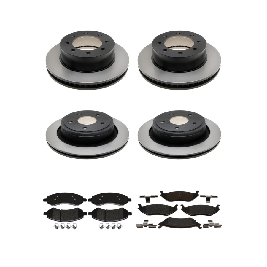 ACDelco Disc Brake Pads and Rotors Kit Front Rear For 2006-2008 Dodge Ram 1500